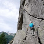 Orco valley trad climbing course with sunnyclimb mountain guides