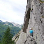 Orco valley trad climbing course with sunnyclimb mountain guides