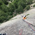 Orco valley trad climbing course with sunnyclimb mountain guides