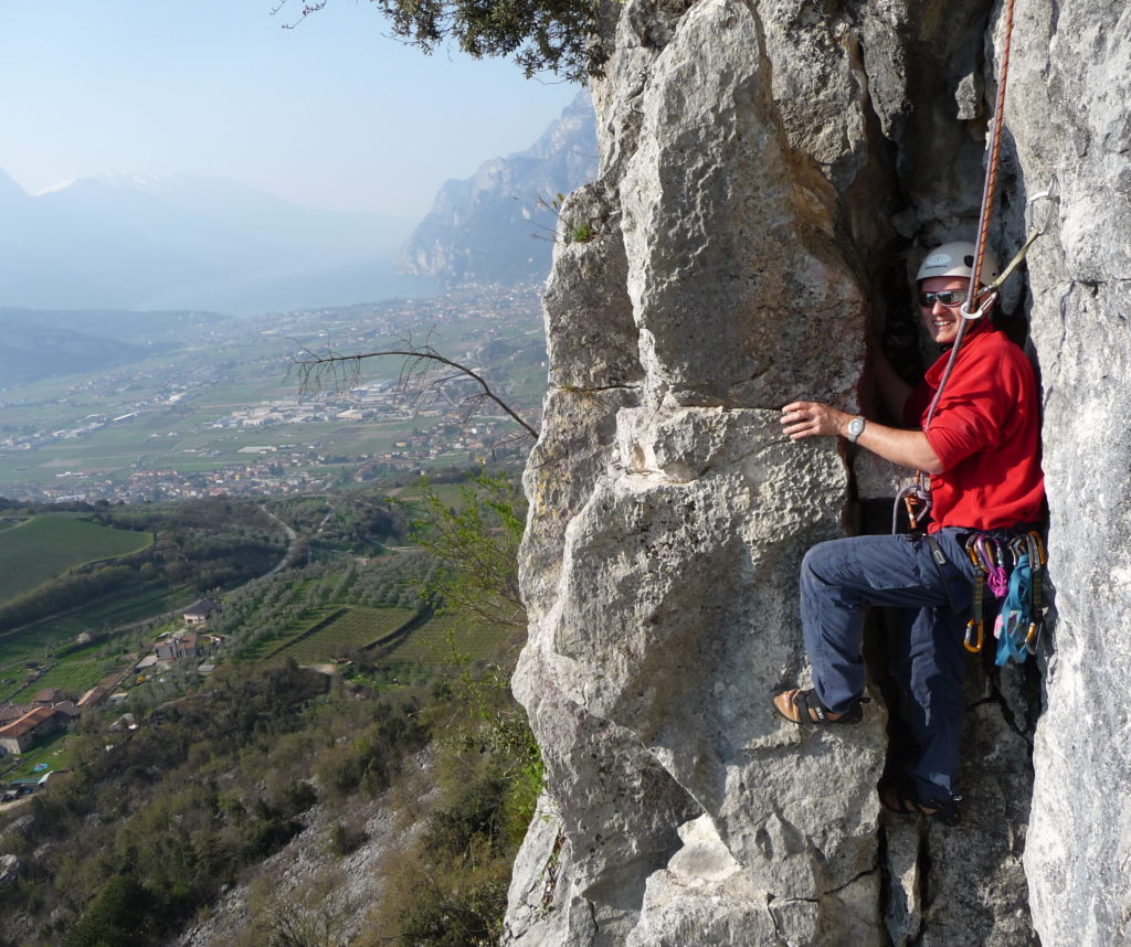 Arco multi pitch climbing