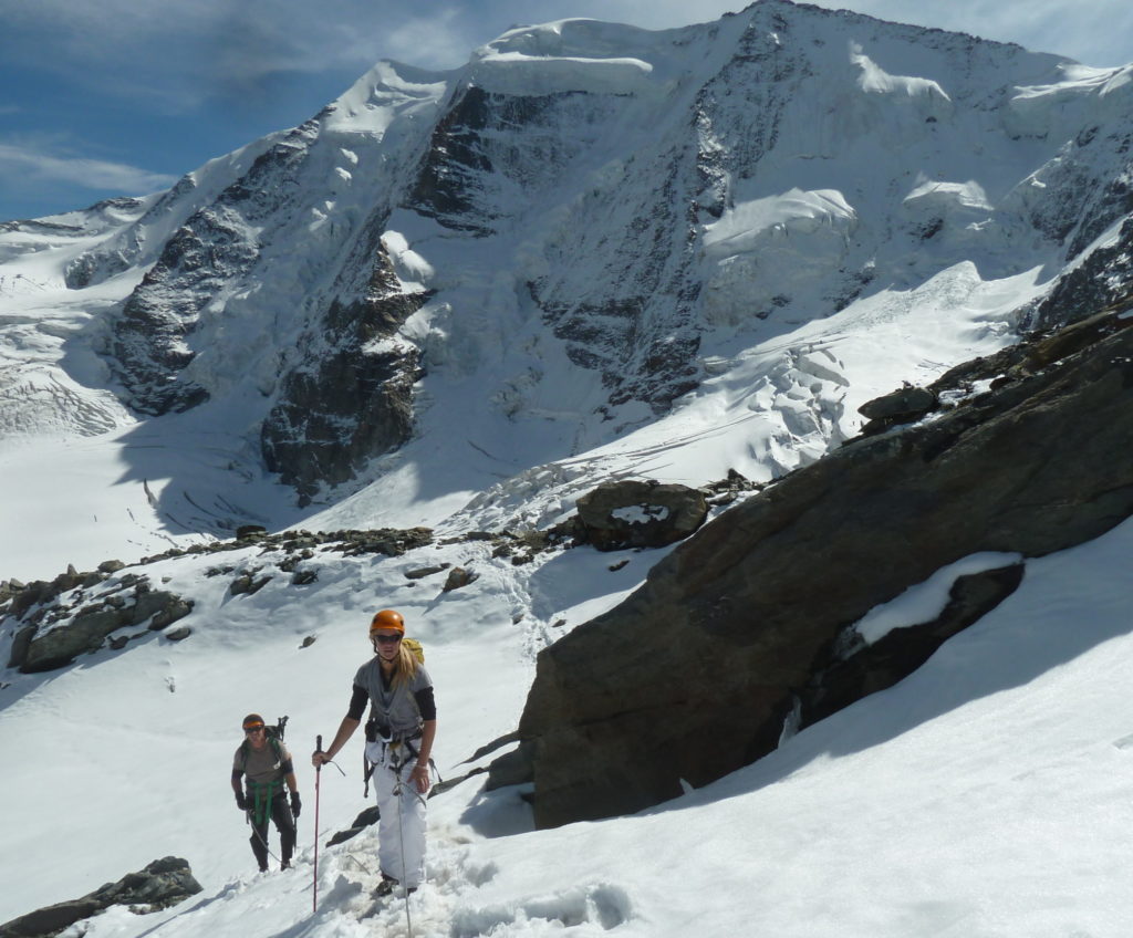 p Bernina with mountain guide sunnyclimb.com