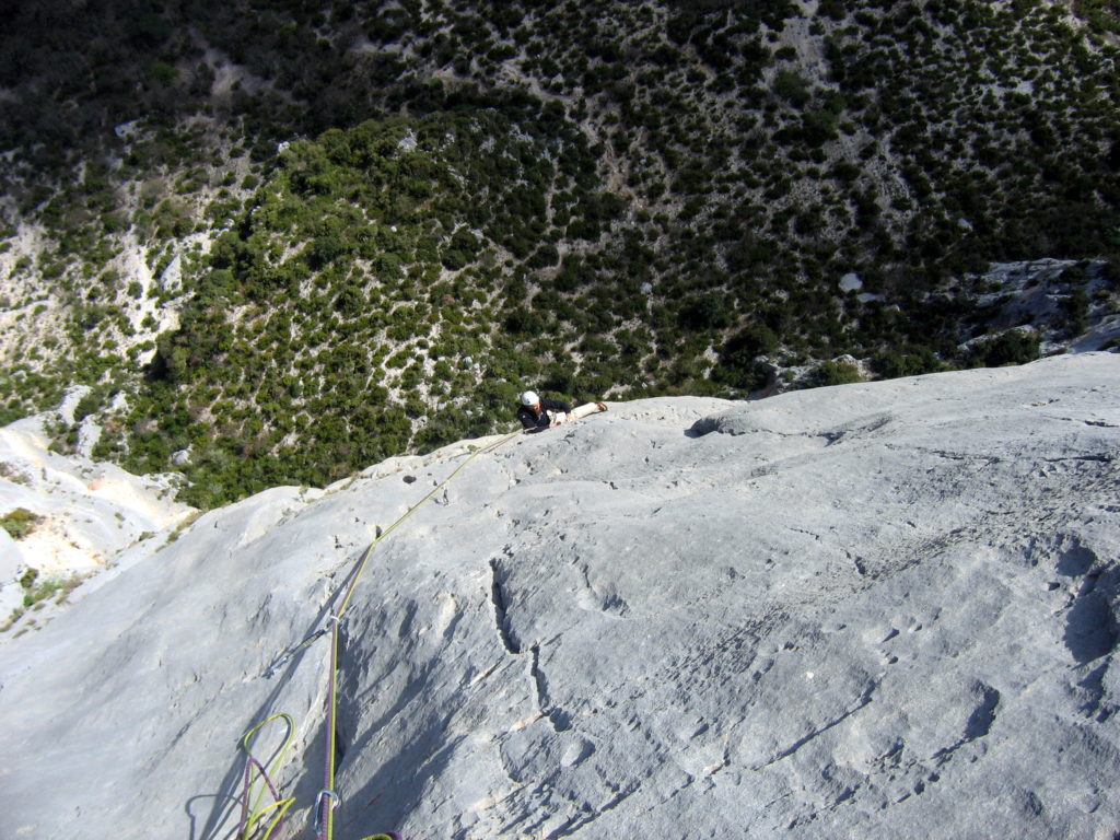 Gorges du Verdon sport climbing multi pitch