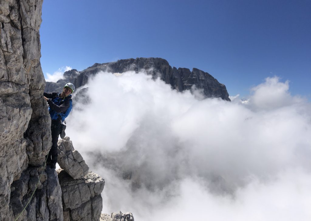 Campanil Basso brenta dolomites with sunnyclimb mountain guides